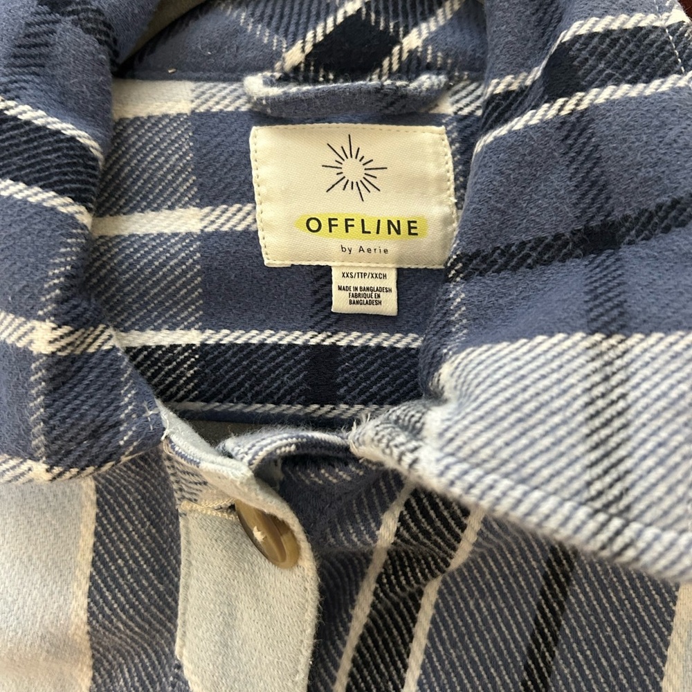 Aerie offline plaid shacket NEVER WORN size xxs (runs big- Im usually a size S)